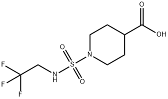 1-(N-(2,2,2-Trifluoroethyl)sulfamoyl)piperidine-4-carboxylic acid Structure