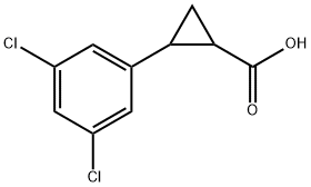 1-(2-Carboxycycloprop-1-yl)-3,5-dichlorobenzene, 1-Carboxy-2-(3,5-dichlorophenyl)cyclopropane Struktur