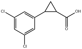 2-(3,5-二氯苯基)环丙烷-1-羧酸 结构式