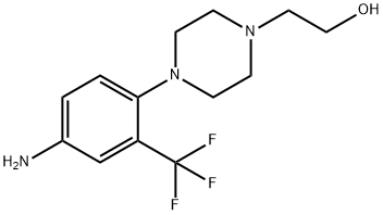 2-{4-[4-Amino-2-(trifluoromethyl)phenyl]-1-piperazinyl}-1-ethanol 结构式