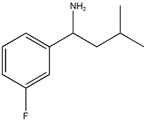 1-(3-氟苯基)-3-甲基丁-1-胺,1183422-59-4,结构式