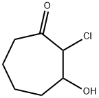 Cycloheptanone,  2-chloro-3-hydroxy- Structure