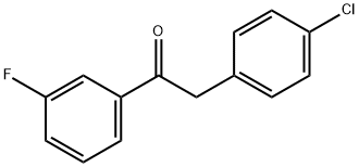 2-(4-Chlorophenyl)-1-(3-fluorophenyl)ethanone Struktur