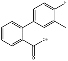 2-(4-氟-3-甲基苯基)苯甲酸, 1183750-48-2, 结构式