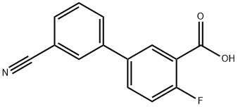 5-(3-Cyanophenyl)-2-fluorobenzoic acid 化学構造式