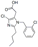 2-n-butyl-4-chloro-1-(2-chlorobenzyl)imidazole-5-acetic acid Struktur