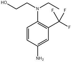 2-((4-(1-氨基乙基)-2-(三氟甲基)苯基)氨基)乙-1-醇 结构式