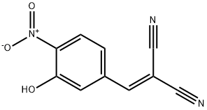 2-(3-ヒドロキシ-4-ニトロベンジリデン)マロノニトリル 化学構造式