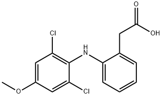 [2-(2,6-Dichloro-4-methoxyanilino)phenyl]acetic acid Structure