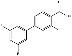 3,3',5'-Trifluoro-[1,1'-biphenyl]-4-carboxylic acid Structure