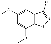3-クロロ-5,7-ジメトキシベンゾ[D]イソチアゾール 化学構造式