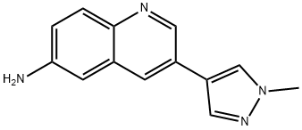 3-(1-Methyl-1H-pyrazol-4-yl)quinolin-6-aMine 化学構造式