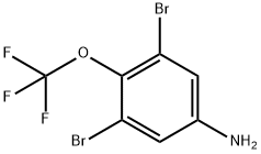 3,5-dibromo-4-(trifluoromethoxy)aniline 化学構造式