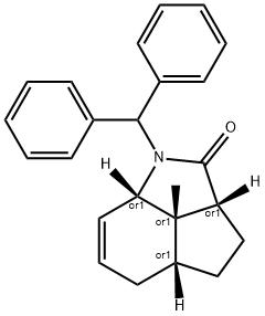 3-diphenylmethyl-11-methyl-3-azatricyclo(6.2.1.0(4,11))undec-5-en-2-one Structure