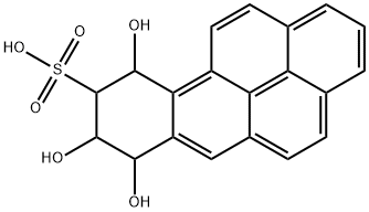 7,8,10-TRIHYDROXY-7,8,9,10-TETRAHYDROBENZO(A)PYRENE-9-SULPHONATE 结构式