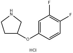 3-(3,4-二氟苯氧基)吡咯烷, 1184994-85-1, 结构式