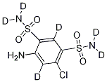 4-Amino-6-chloro-1,3-benzenedisulfonamide-d6
(Discontinued) Struktur