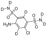 4-Amino-6-chloro-1,3-benzenedisulfonamide-d6
(Discontinued) Structure