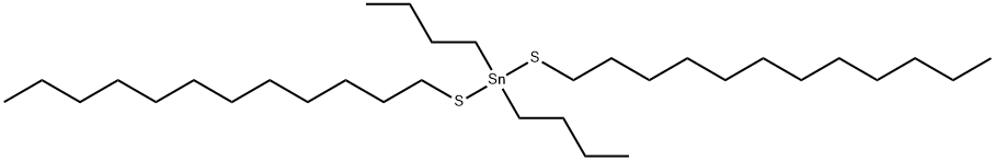 ジブチルビス(ドデシルチオ)スタンナン 化学構造式