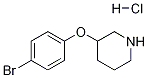 3-(4-ブロモフェノキシ)ピペリジン塩酸塩 化学構造式