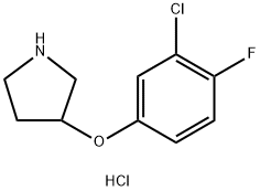 3-(3-Chloro-4-fluorophenoxy)pyrrolidinehydrochloride Structure