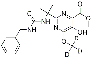 5-Hydroxy-2-[1-methyl-1-[[benzylcarbamoyl]amino]ethyl]-6-methoxypyrimidine-4-carboxylic Acid Methyl Ester-d3, 1185032-53-4, 结构式