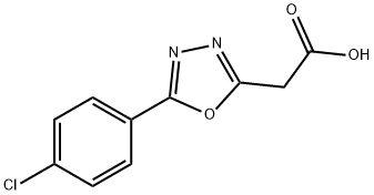 [5-(4-Chloro-phenyl)-[1,3,4]oxadiazol-2-yl]acetic acid Structure