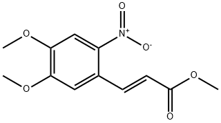 (E)-3-(4,5-二甲氧基-2-硝基苯基)丙烯酸甲酯 结构式