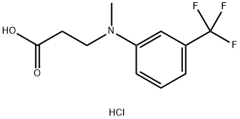 3-[Methyl-(3-trifluoromethyl-phenyl)-amino]-propionic acid hydrochloride,1185101-15-8,结构式