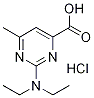 2-二乙基氨基-6-甲基-嘧啶-4-羧酸 盐酸盐, 1185110-74-0, 结构式