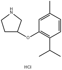 3-(2-ISOPROPYL-5-METHYLPHENOXY)PYRROLIDINEHYDROCHLORIDE 化学構造式