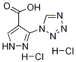 3-Tetrazol-1-yl-1H-pyrazole-4-carboxylic aciddihydrochloride Structure