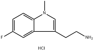 [2-(5-fluoro-1-methyl-1H-indol-3-yl)ethyl]amine hydrochloride Structure