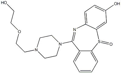11-[4-[2-(2-Hydroxyethoxy)ethyl]-1-piperazinyl]dibenzo[b,f][1,4]thiazepin-7-ol S-Oxide Structure
