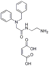N-(2-氨乙基)-2-(N-苄基-苯胺基)-乙酰胺顺丁烯二酸盐 结构式
