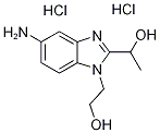 1-[5-Amino-1-(2-hydroxy-ethyl)-1H-benzoimidazol-2-yl]-ethanol dihydrochloride 结构式