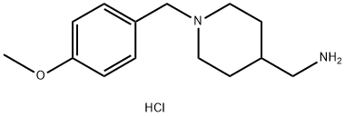 C-[1-(4-Methoxy-benzyl)-piperidin-4-yl]-methylamine dihydrochloride Struktur