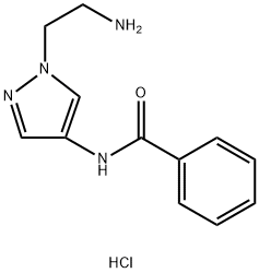 N-[1-(2-Amino-ethyl)-1H-pyrazol-4-yl]-benzamidedihydrochloride Struktur