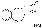 2,3-dihydro-1,4-benzoxazepin-4(5H)-ylacetic acid hydrochloride 化学構造式