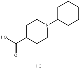 1-Cyclohexylpiperidine-4-carboxylic acidhydrochloride Struktur
