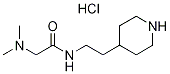 2-Dimethylamino-N-(2-piperidin-4-yl-ethyl)-acetamide hydrochloride 化学構造式
