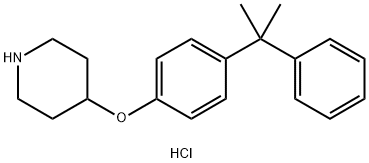 4-(1-METHYL-1-PHENYLETHYL)PHENYL4-PIPERIDINYLETHER HYDROCHLORIDE, 1185296-87-0, 结构式