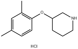 3-(2,4-二甲基苯氧基)哌啶盐酸盐,1185297-39-5,结构式