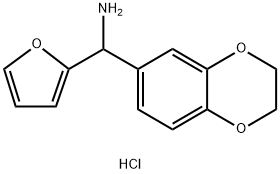 C-(2,3-Dihydro-benzo[1,4]dioxin-6-yl)-C-furan-2-yl-methylamine hydrochloride Structure