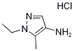 1-Ethyl-5-methyl-4-aminopyrazole hydrochloride 化学構造式
