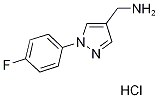 {[1-(4-フルオロフェニル)-1H-ピラゾール-4-イル]メチル}アミン塩酸塩 化学構造式