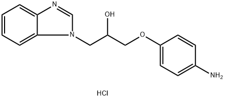 1-(4-Amino-phenoxy)-3-benzoimidazol-1-yl-propan-2-ol dihydrochloride 结构式