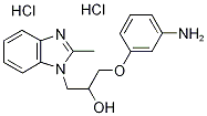 1-(3-Amino-phenoxy)-3-(2-methyl-benzoimidazol-1-yl)-propan-2-ol dihydrochloride 化学構造式