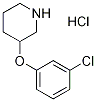 3-(3-氯苯氧基)哌啶盐酸盐,1185301-51-2,结构式