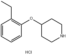 2-Ethylphenyl 4-piperidinyl ether hydrochloride Structure